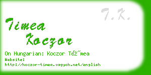 timea koczor business card